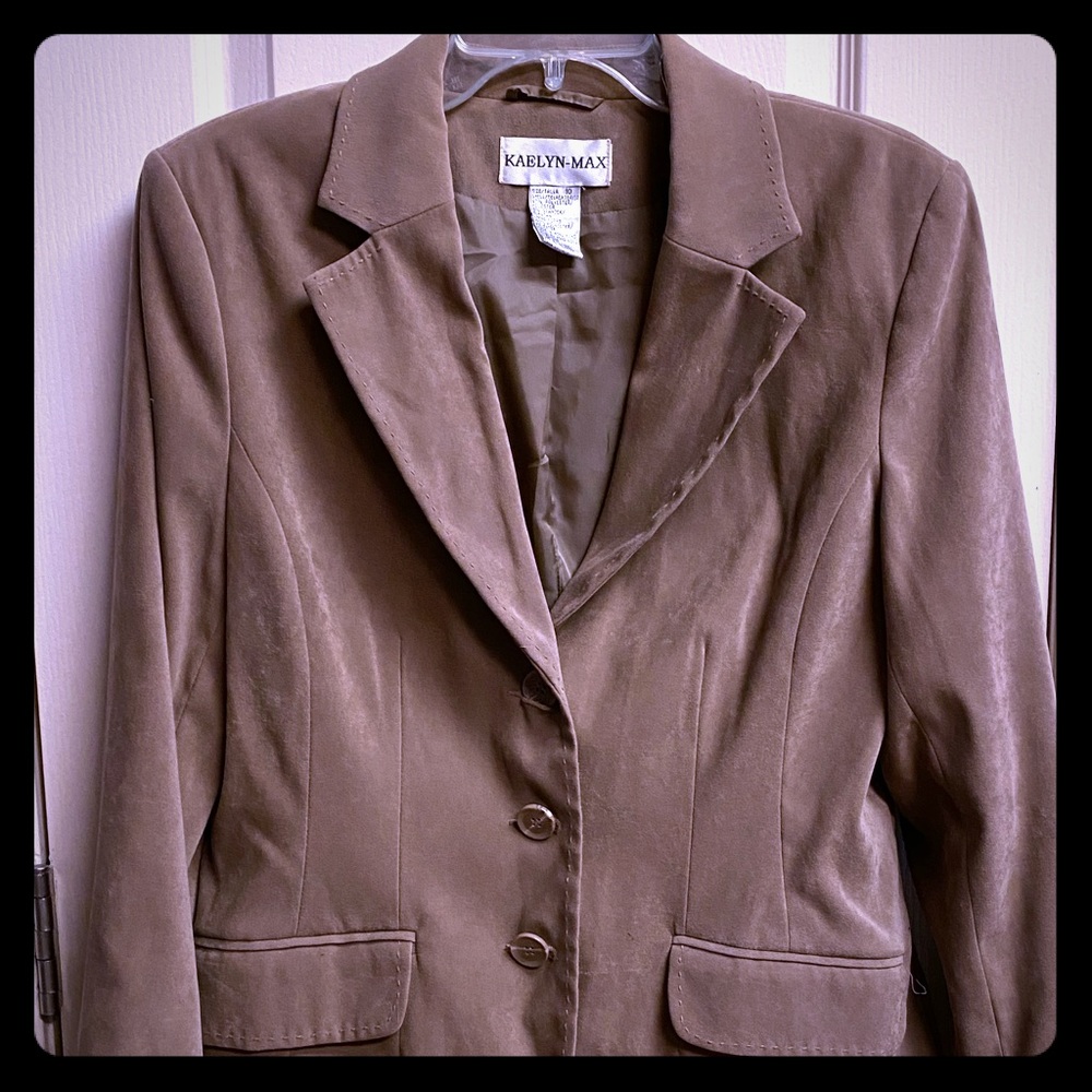 Kaelyn Max Brown work suit